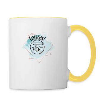 FOILGAS 90s - Tasse zweifarbig - Weiß/Gelb - Rechts