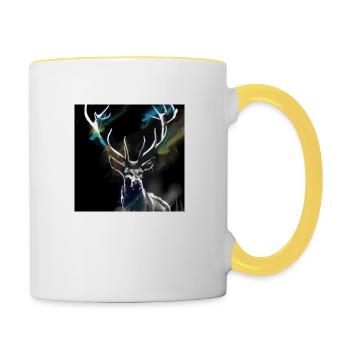 Hirsch - Tasse zweifarbig - Weiß/Gelb - Rechts