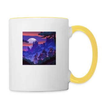 Enchanted nature - Contrasting Mug - white/yellow - Right