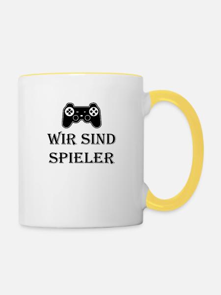 Game Gaming PC - Tasse zweifarbig - Weiß/Gelb