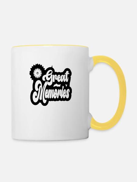 Great Memories - Tasse zweifarbig - Weiß/Gelb