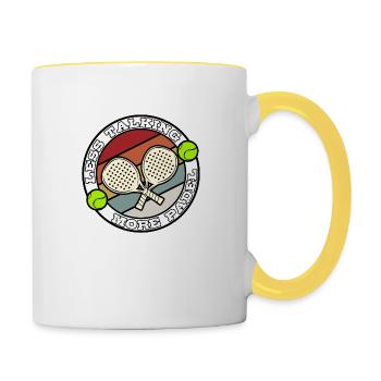 Padel Paddle Racket Tennis Sport I Gift - Contrasting Mug - white/yellow - Right