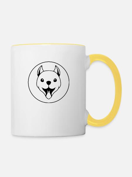 DOG CAT PET - Tasse zweifarbig - Weiß/Gelb