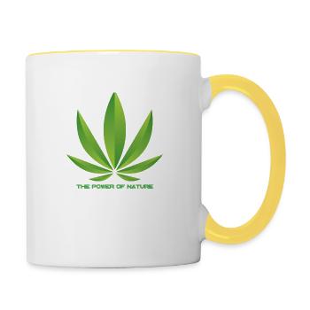 The Power of Nature - Tasse zweifarbig - Weiß/Gelb - Rechts