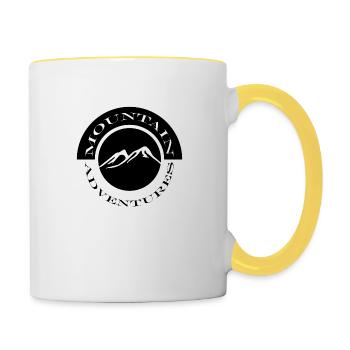 Adventure Travel Hiking Mountain - Contrasting Mug - white/yellow - Right