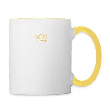 cousin d'un prince - Mug contrasté - blanc/jaune - Droite