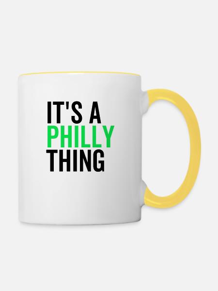 Es ist eine Philly-Sache - Tasse zweifarbig - Weiß/Gelb