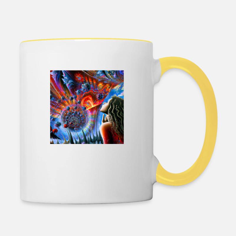 Infinity Universe - Contrasting Mug - white/yellow