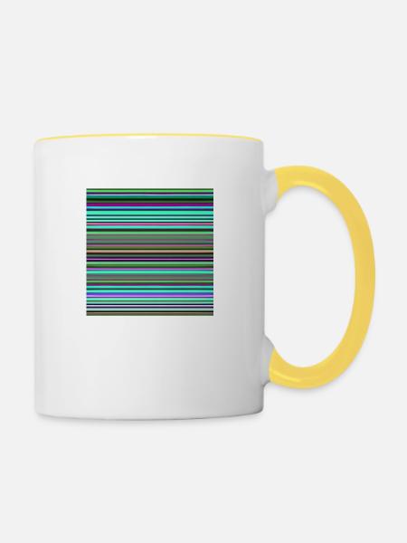 Neonlichter - Tasse zweifarbig - Weiß/Gelb