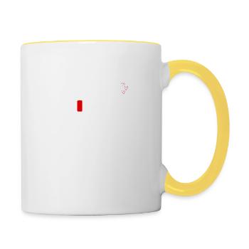 tu es mon chargeur-amour - Mug contrasté - blanc/jaune - Droite