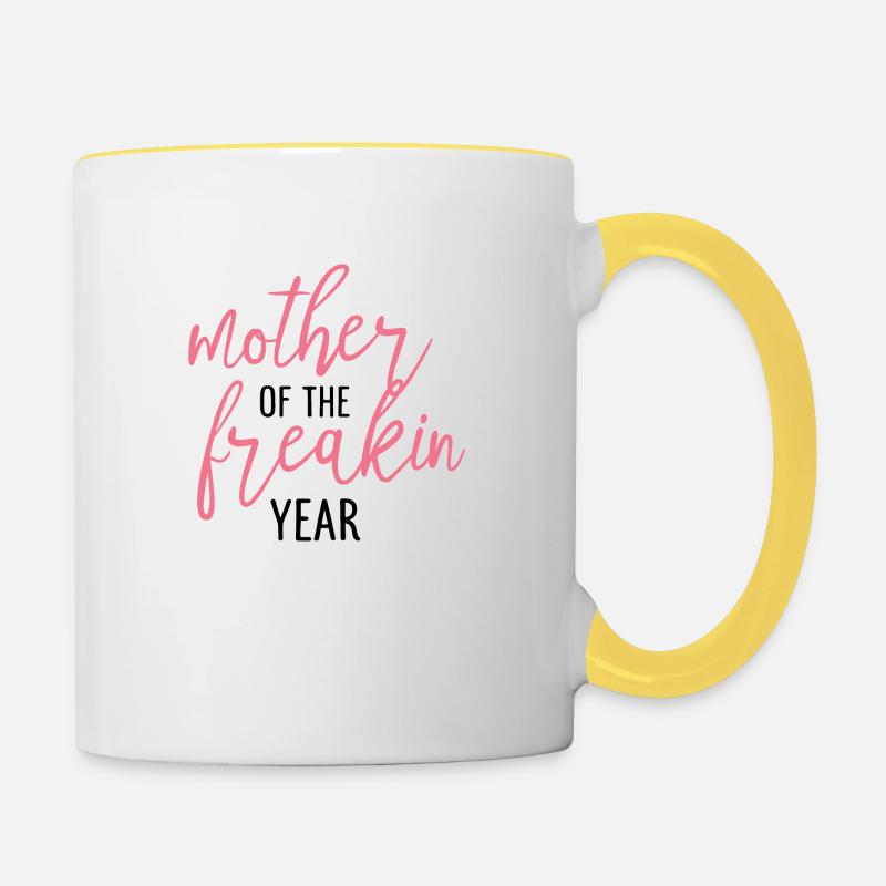 Muttertag Mama Mutterschaft Geschenk Mama Mama - Tasse zweifarbig - Weiß/Gelb