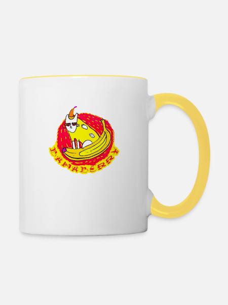 Banaberry - Tasse zweifarbig - Weiß/Gelb