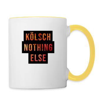 Kölsch Nothing Else - Tasse zweifarbig - Weiß/Gelb - Rechts