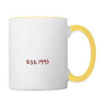 Created in God's Image Est 1993 - Contrasting Mug - white/yellow - Right