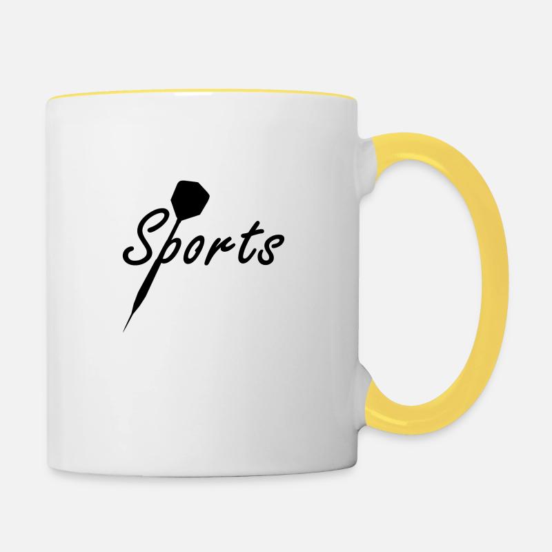 Darts - Contrasting Mug - white/yellow