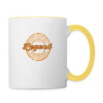 Legende - Tasse zweifarbig - Weiß/Gelb - Rechts