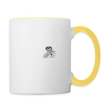 Das klingt nach einem Problem - Tasse zweifarbig - Weiß/Gelb - Rechts