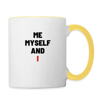 Me, Myself and I - Tasse zweifarbig - Weiß/Gelb - Rechts