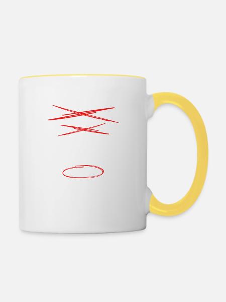 Boyfriend Fiancé Husband Est 1992 - Contrasting Mug - white/yellow