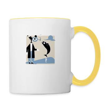 The man of the sea - Contrasting Mug - white/yellow - Right