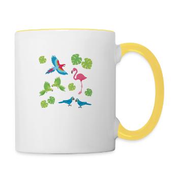Jungle fever - Contrasting Mug - white/yellow - Right