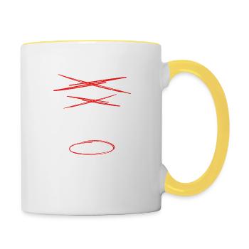 Boyfriend Fiancé Husband Est 2014 - Contrasting Mug - white/yellow - Right