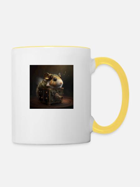 Fotograf - Tasse zweifarbig - Weiß/Gelb