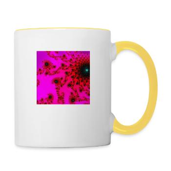 00022 pink wirbel - Tasse zweifarbig - Weiß/Gelb - Rechts