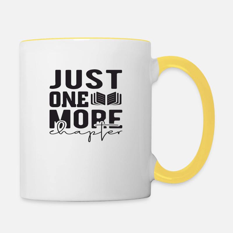 Encore un chapitre - Mug contrasté - blanc/jaune