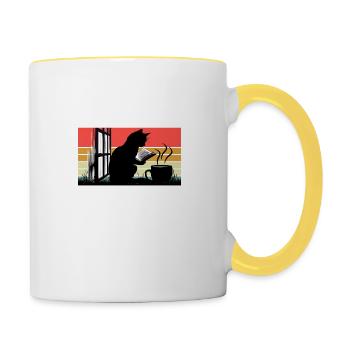 That´s What I Do I Drink Tea I Read Books And I... - Contrasting Mug - white/yellow - Right
