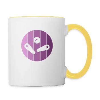 Pinball Machine Femme Pinball Violet Pinball - Mug contrasté - blanc/jaune - Droite