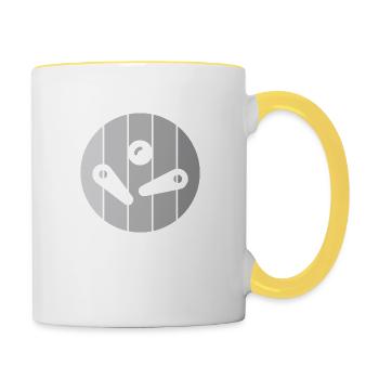 Pinball machine Pinball finger Pinball ball grey - Contrasting Mug - white/yellow - Right