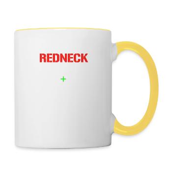 Redneck Peace Sign - Tasse zweifarbig - Weiß/Gelb - Rechts