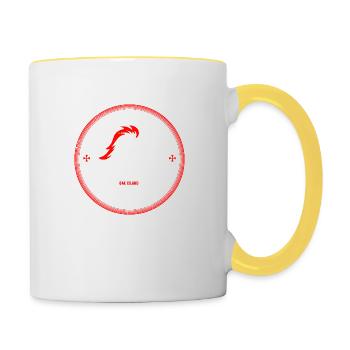 Templar Knight Oak Island Équipe de chasse au trésor - Mug contrasté - blanc/jaune - Droite