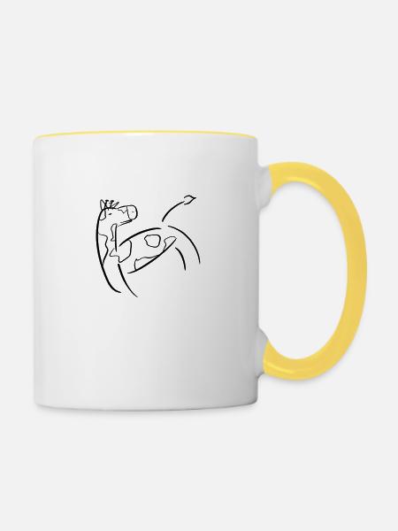Giraffe - Tasse zweifarbig - Weiß/Gelb