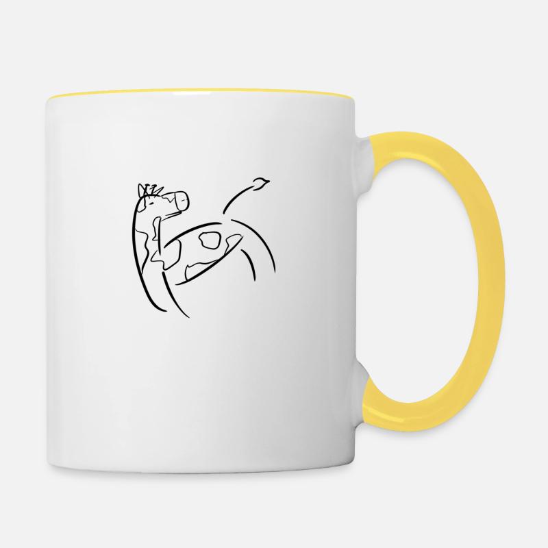 Giraffe - Contrasting Mug - white/yellow