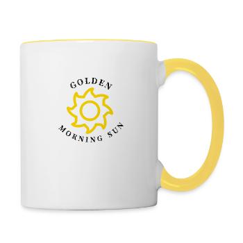 Golden Morning Sun Sonne - Contrasting Mug - white/yellow - Right