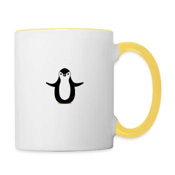 Je suis heureux quand je suis flappy - Mug contrasté - blanc/jaune - Droite