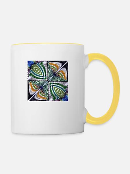 LMNArt - Tasse zweifarbig - Weiß/Gelb
