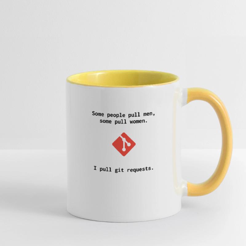 Git Witz - Pull Requests Tasse zweifarbig