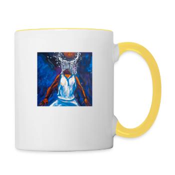 Basketball - Tasse zweifarbig - Weiß/Gelb - Rechts
