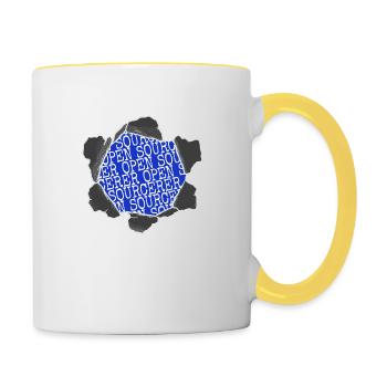 doctor present health informatics specialist - Tasse zweifarbig - Weiß/Gelb - Rechts