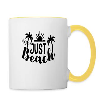 Just Beach - Contrasting Mug - white/yellow - Right