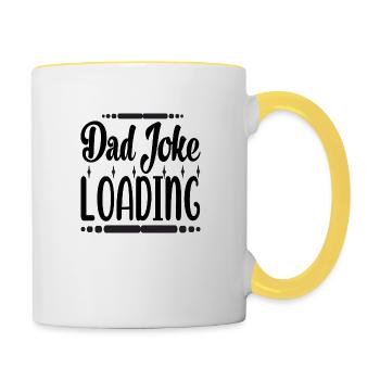 Dad Joke Loading - Tasse zweifarbig - Weiß/Gelb - Rechts