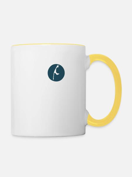 LOVE sylt - Tasse zweifarbig - Weiß/Gelb