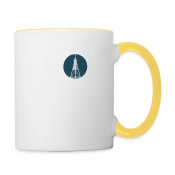 Love cuxhaven - Tasse zweifarbig - Weiß/Gelb - Rechts