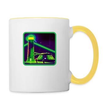 Lighthouse 2035 - Contrasting Mug - white/yellow - Right
