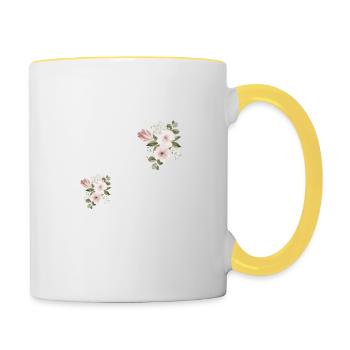 Personalisierter Junggesellenabschied - Tasse zweifarbig - Weiß/Gelb - Rechts