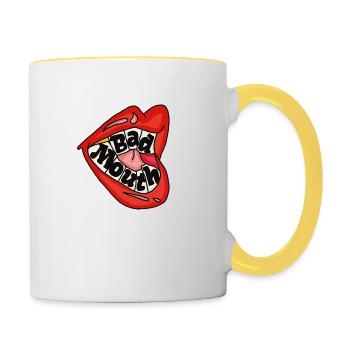 Bad Mouth - Mug contrasté - blanc/jaune - Droite