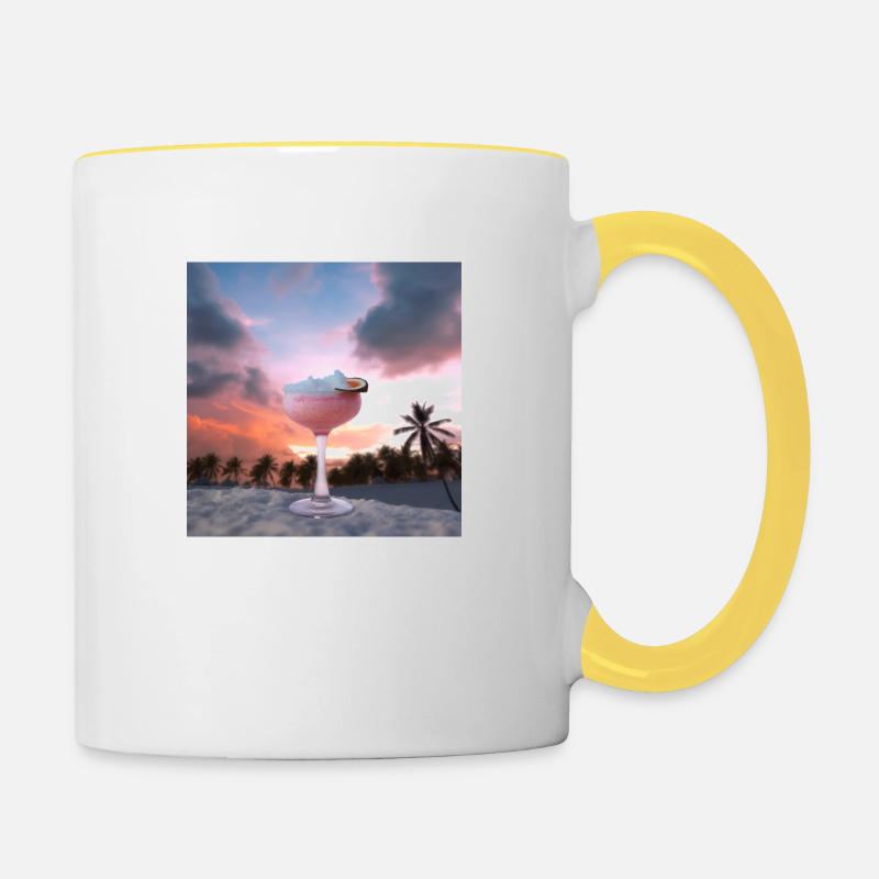 Cocktail 1 Gift - Contrasting Mug - white/yellow